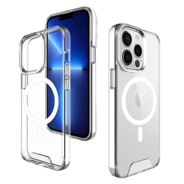for iPhone 13 Pro Max Clear Case Compatible with Magsafe- Space Magnetic for iPhone 13 Pro Max Clear Case Compatible with Magsafe- Space Magnetic