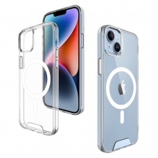 for iPhone 14 Plus Clear Case Compatible with Magsafe- Space Magnetic for iPhone 14 Plus Clear Case Compatible with Magsafe- Space Magnetic