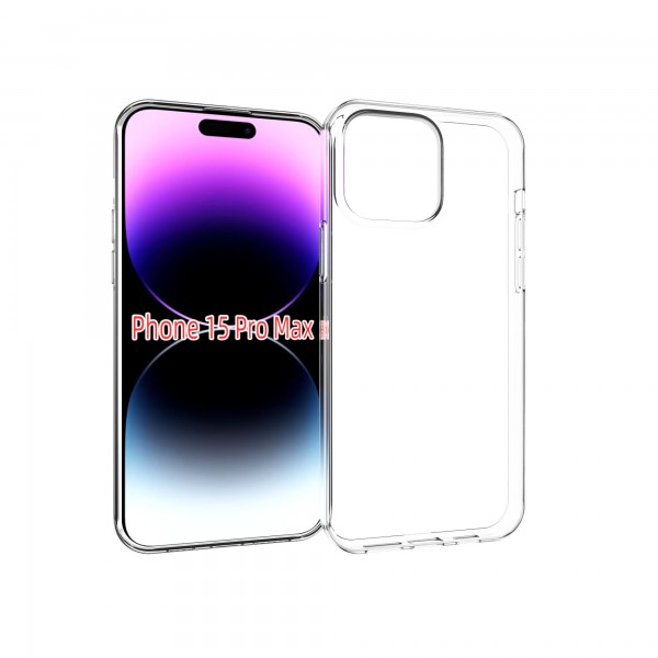 for iPhone 15 Pro Max Soft Silicone Clear Case-Glossy Case for iPhone 15 Pro Max Soft Silicone Clear Case-Glossy Case
