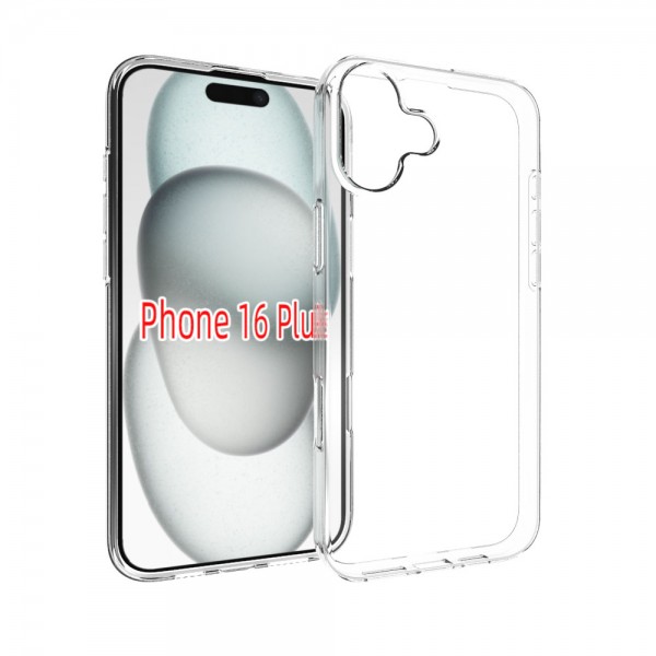 for iPhone 16 Plus Soft Silicone Clear Case-Glossy Case for iPhone 16 Plus Soft Silicone Clear Case-Glossy Case