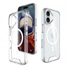for iPhone 16 Clear Case Compatible with Magsafe- Space Magnetic for iPhone 16 Clear Case Compatible with Magsafe- Space Magnetic