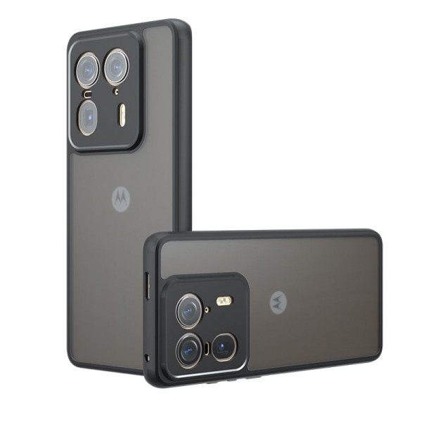 for Motorola Edge 50 Ultra Black Case- Kika Case for Motorola Edge 50 Ultra Black Case- Kika Case