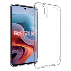 for Motorola G34 5G Soft Silicone Clear Case-Glossy Case