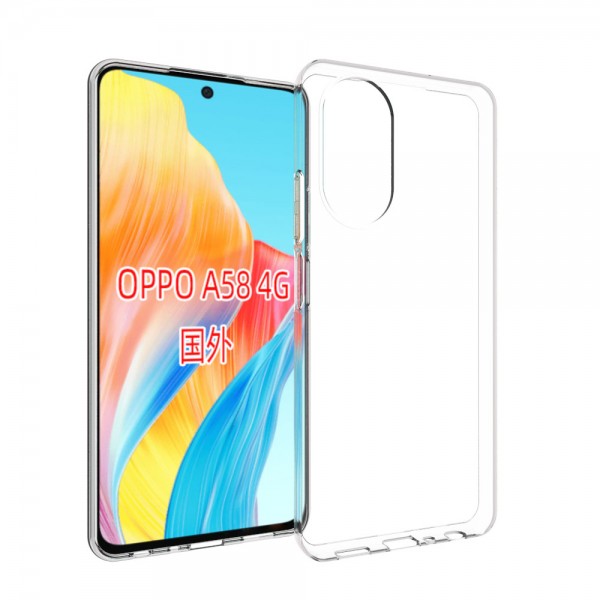 for Oppo A58 4G Soft Silicone Clear Case-Glossy Case for Oppo A58 4G Soft Silicone Clear Case-Glossy Case