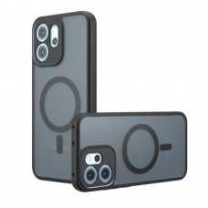 for Oppo Reno 14F Black Case Compatible with Magsafe- Kika Magnetic