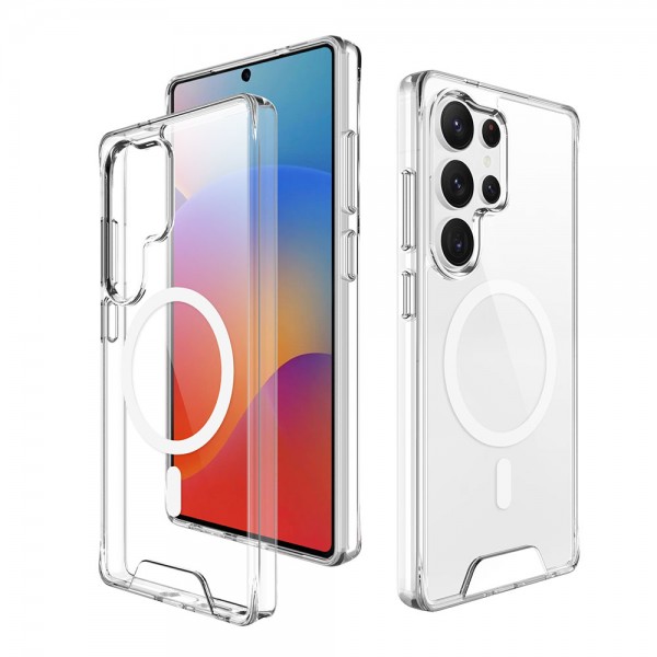 for Samsung Galaxy S25 Ultra Clear Case Compatible with Magsafe- Space Magnetic for Samsung Galaxy S25 Ultra Clear Case Compatible with Magsafe- Space Magnetic