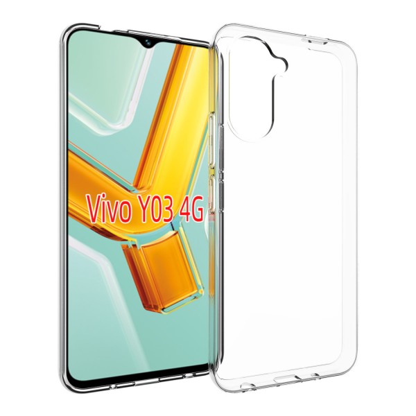 for Vivo Y03 4G Soft Silicone Clear Case-Glossy Case for Vivo Y03 4G Soft Silicone Clear Case-Glossy Case
