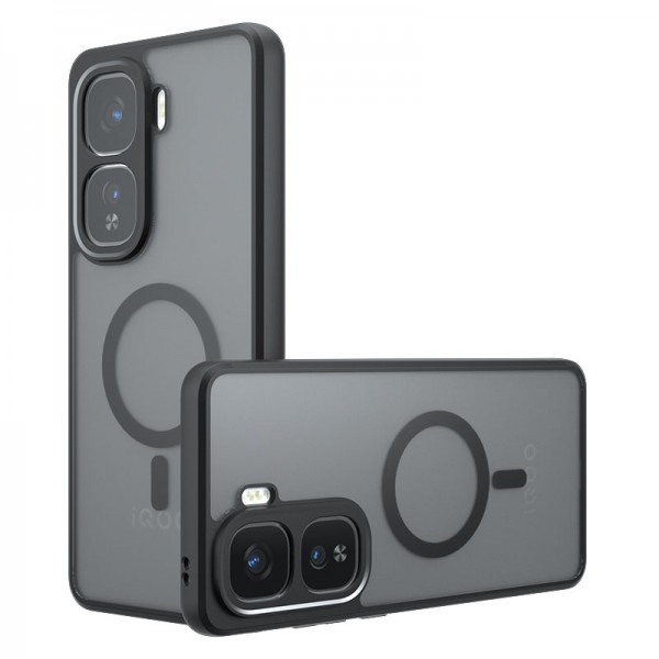 for Vivo iQOO Neo10 Pro+ Black Case Compatible with Magsafe- Kika Magnetic for Vivo iQOO Neo10 Pro+ Black Case Compatible with Magsafe- Kika Magnetic