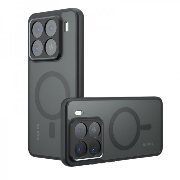 for Xiaomi Mi 15 Pro Black Case Compatible with Magsafe- Kika Magnetic for Xiaomi Mi 15 Pro Black Case Compatible with Magsafe- Kika Magnetic