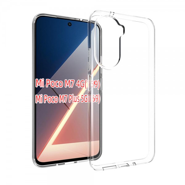 for Xiaomi Poco M7 Plus 5G/M7 4G Soft Silicone Clear Case-Glossy Case for Xiaomi Poco M7 Plus 5G/M7 4G Soft Silicone Clear Case-Glossy Case